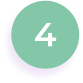 Green circle with the number four.