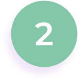 Green circle with number two inside.