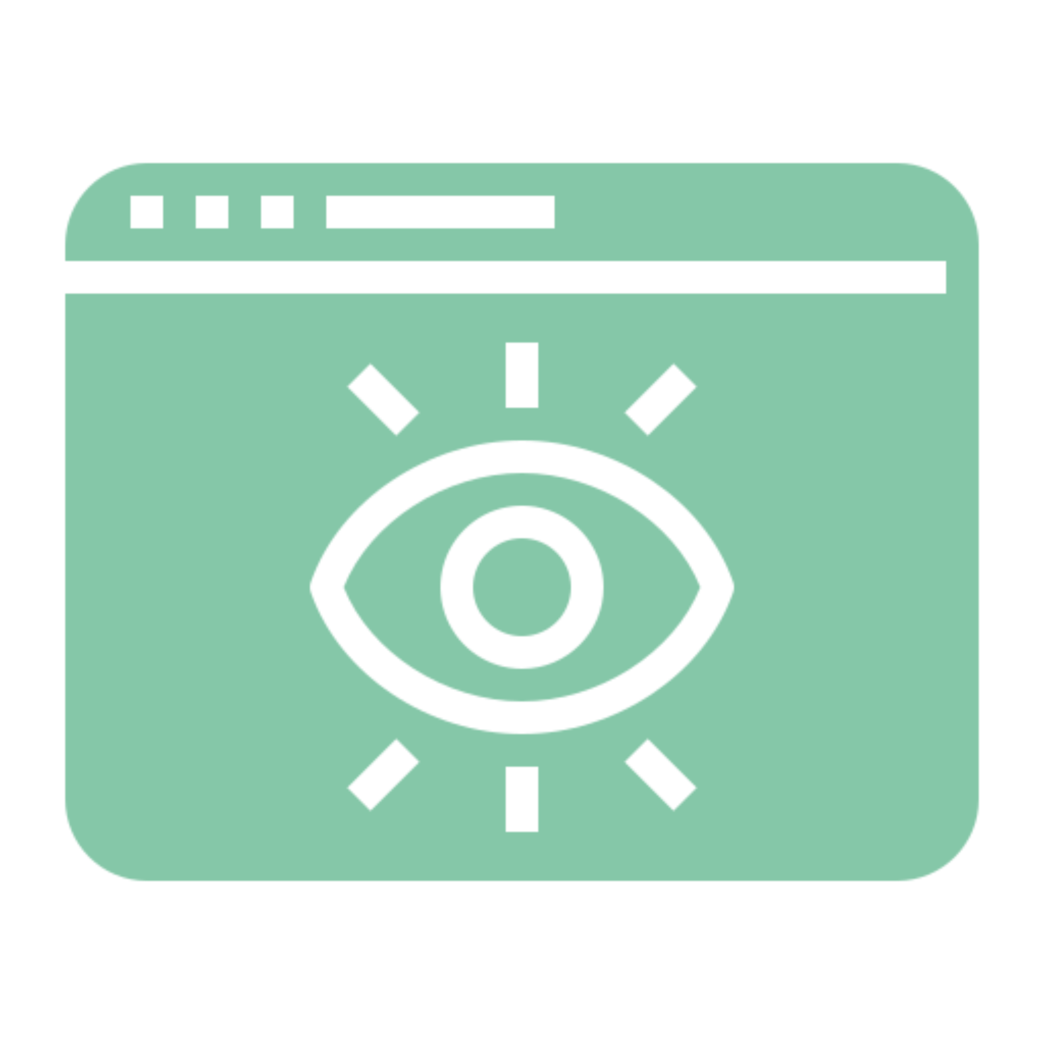 Browser window with eye icon indicating visibility